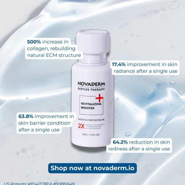 Novaderm — receipts, not promises stats graphic
